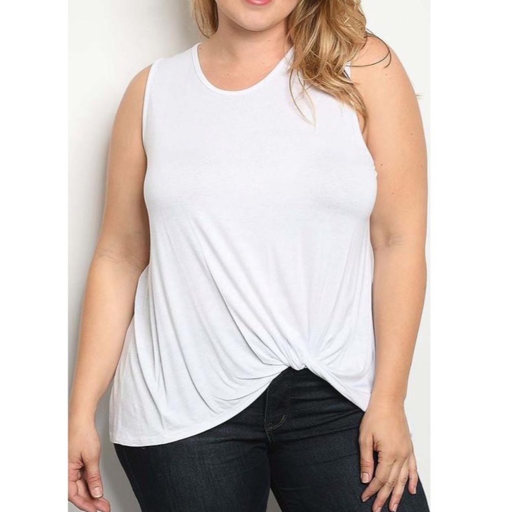 Knotted Scoop Neck Tee